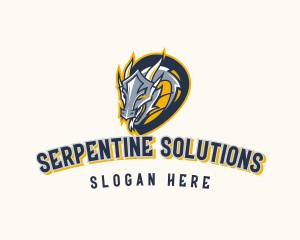 Serpentine - Mythical Dragon Gamer logo design