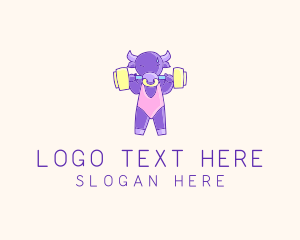 Fitness - Fitness Bull Weightlifting logo design