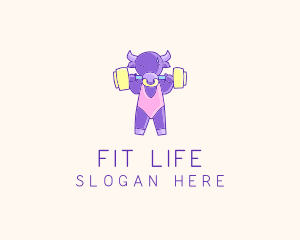 Fitness Bull Weightlifting logo design