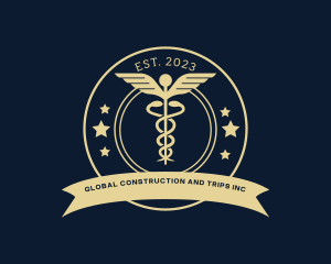 Surgeon - Caduceus Staff Medical Hospital logo design