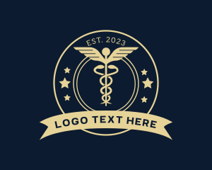 Surgeon - Caduceus Staff Medical Hospital logo design