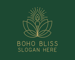 Nature Boho Candle logo design