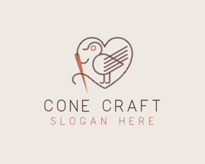 Bird Needle Thread Tailoring logo design