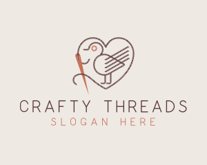 Bird Needle Thread Tailoring logo design