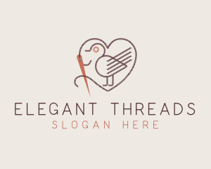 Bird Needle Thread Tailoring logo design