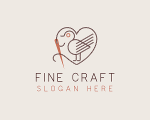 Bird Needle Thread Tailoring logo design