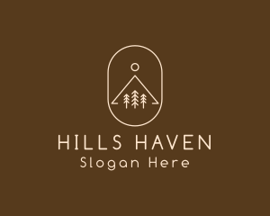 Minimalist Outdoor Hiking logo design