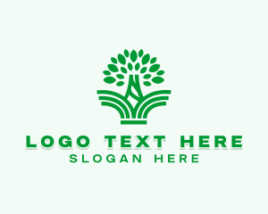 Review Center - Tree Educational Learning logo design