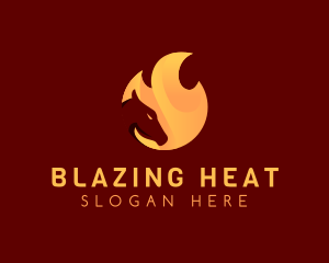 Fire - Fire Burning Horse logo design