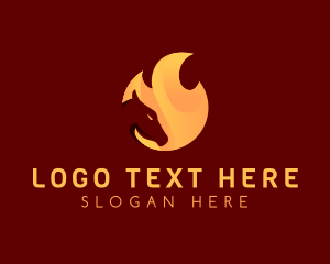 Symbol - Fire Burning Horse logo design