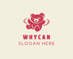 Swoosh Teddy Bear Logo