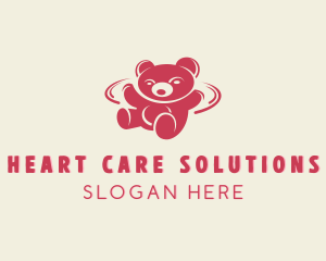 Swoosh Teddy Bear logo design