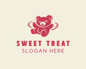 Swoosh Teddy Bear logo design