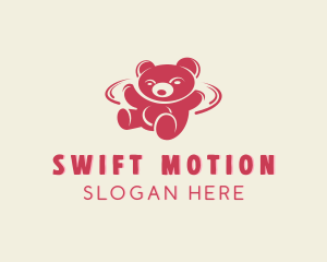 Swoosh Teddy Bear logo design