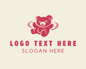 Zoo - Swoosh Teddy Bear logo design