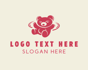 Swoosh Teddy Bear Logo