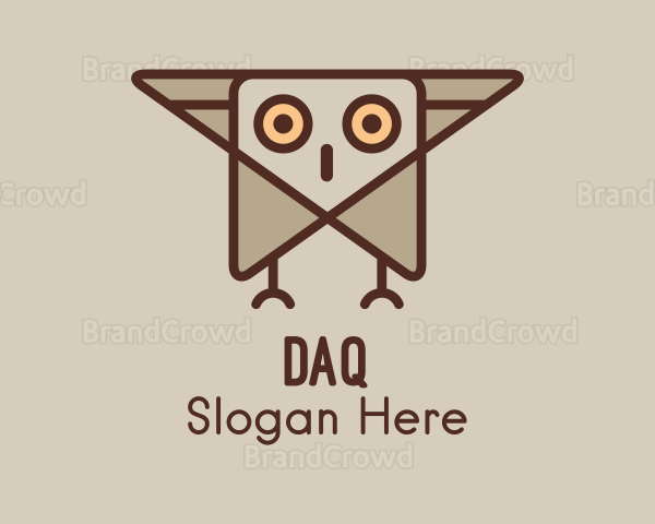 Geometric Flying Owl Logo