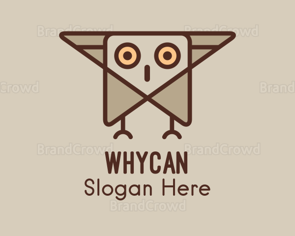 Geometric Flying Owl Logo