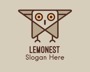Geometric Flying Owl  Logo