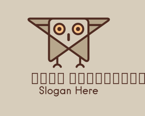 Owl - Geometric Flying Owl logo design