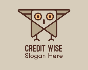 Geometric Flying Owl  logo design