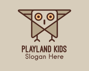 Geometric Flying Owl  logo design