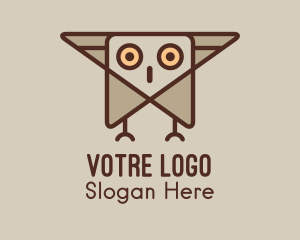 Kids - Geometric Flying Owl logo design