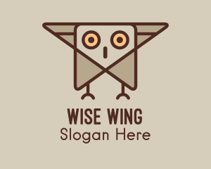 Geometric Flying Owl  logo design