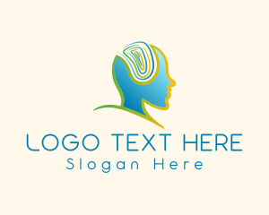 Learning Center - Human Mind Psychology logo design