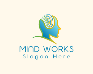 Human Mind Psychology logo design