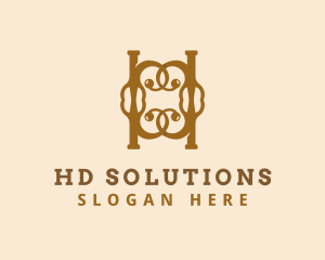 Luxury Brand Letter H  logo design