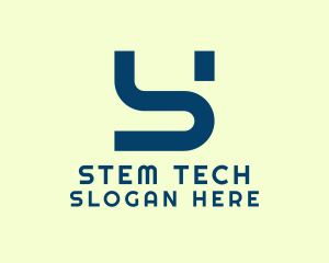 Modern Tech Letter S logo design