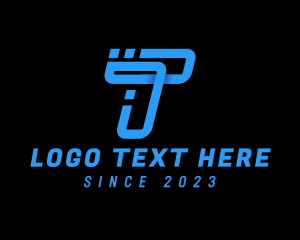 Web Design - Digital Cyber 3D Letter T logo design