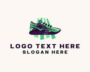 Athlete-shoes - Sneaker Shoes Footwear logo design