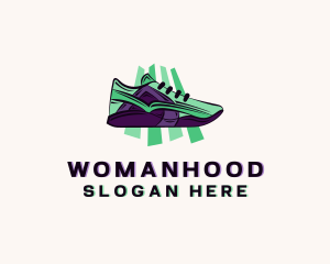 Women Apparel - Sneaker Shoes Footwear logo design