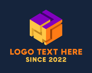 Digital Marketing - Multicolor Advertising Firm Cube logo design