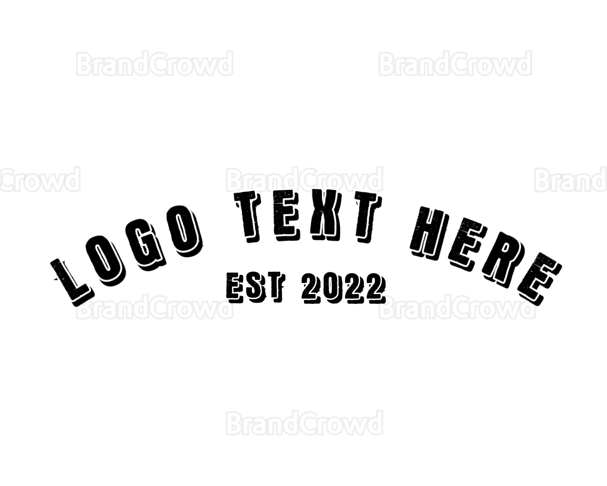 Simple Curved Text Logo