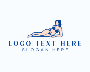 Topless - Sexy Woman Bikini logo design