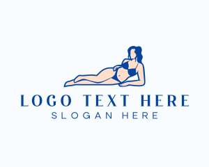 Seductive - Sexy Woman Bikini logo design