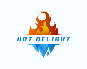 Hot Fire Ice Thermostat logo design