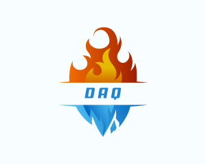 Fire - Hot Fire Ice Thermostat logo design