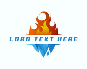 Fridge - Hot Fire Ice Thermostat logo design