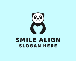 Panda Dental Tooth logo design