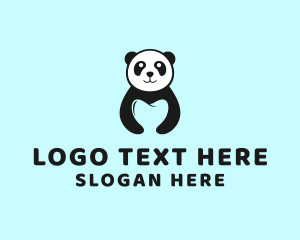 Oral Health - Panda Dental Tooth logo design