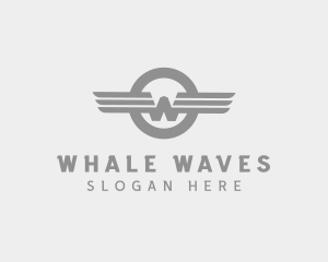 Vintage W Wing logo design