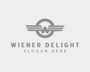 Vintage W Wing logo design