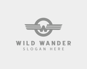 Vintage W Wing logo design