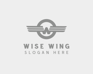 Vintage W Wing logo design