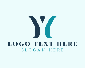 Negative Space - Startup Business Letter Y logo design