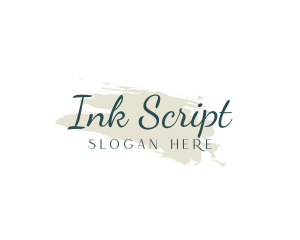 Elegant Script Watercolor logo design